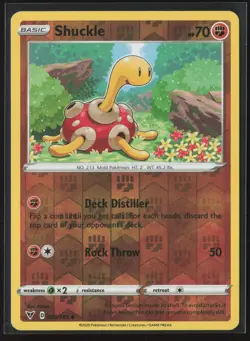 Shuckle Uncommon SWSH04: Vivid Voltage 085/185 NM Pokemon Card Reverse Holo - Image 1