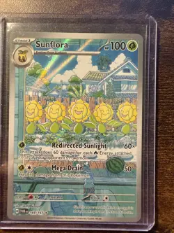Pokemon TCG Sunflora Illustration Rare Card 169/167 Twilight Masquerade - Image 1
