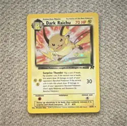 Pokemon Dark Raichu Team Rocket Holo Rare 83/82 HEAVILY PLAYED - Image 1