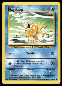 Pokemon TCG Base Set #35/102 Magikarp LP+ - Image 1