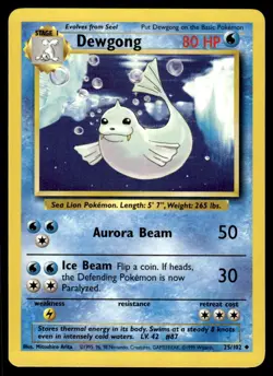 Pokemon TCG Base Set #25/102 Dewgong LP+ - Image 1