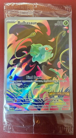 POKEMON BULBASAUR 133/132 MEGA EVOLUTION BOX TOPPER PROMO 2025 SEALED - Image 1