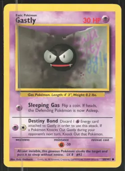 Pokemon TCG Base Set #050/102 Gastly NM - Image 1