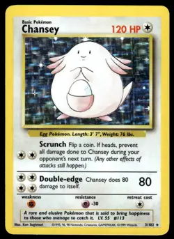Pokemon TCG Base Set #003/102 Chansey LP+ - Image 1