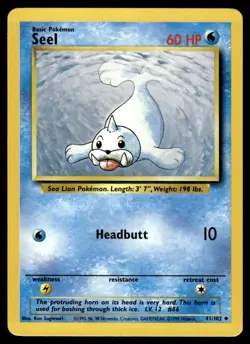 Pokemon TCG Base Set #41/102 Seel LP+ - Image 1