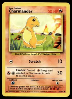 Pokemon TCG Base Set #046/102 Charmander LP - Image 1
