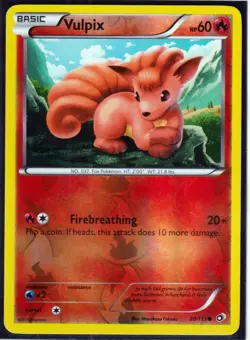 2013 VULPIX 20/113 Legendary Treasures Pokemon REVERSE HOLO - Image 1