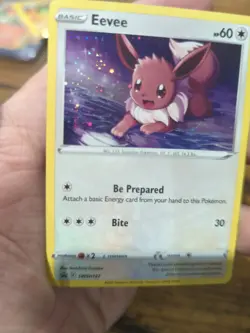 Pokemon – Eevee SWSH127 – Black Star Promo – Cosmic Holo NM Double Swirl - Image 4