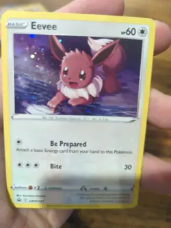 Pokemon – Eevee SWSH127 – Black Star Promo – Cosmic Holo NM Double Swirl - Image 5