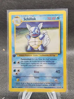 Pokemon 1st Edition German Base Set Schillok (Wartortle) 42/102 – LP - Image 1