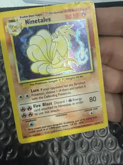 Pokemon TCG Base Set Unlimited Ninetales Holo 12/102 DMG - Image 2