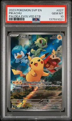 Pokemon Promo Pikachu 027 PSA 10 - Image 1