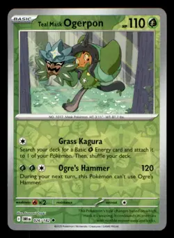 Teal Mask Ogerpon [Reverse Holo] 026/182 Pokemon Destined Rivals - DRI - Image 1