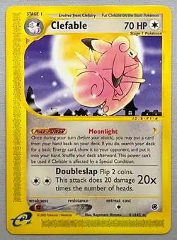 Pokemon Clefable #41/165 Non-Holo Rare - 2002 Expedition Base Set - NM Condition - Image 1