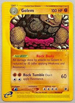 Pokemon Golem #49/165 Non-Holo Rare - 2002 Expedition Base Set - NM to Mint! - Image 1
