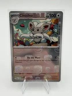 Cinccino 076/086 - Pokemon TCG - Black Bolt Master Ball Reverse Holo NM - Image 1
