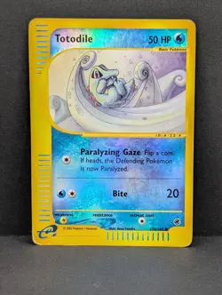 Totodile 135/165 Expedition Base Set Reverse Holo Rare Pokemon TCG Nintendo MP - Image 1