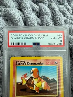 2000 Pokemon Gym Challenge Blaine's Charmander #60 PSA 8 NM-MT-unlimited - Image 2