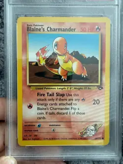 2000 Pokemon Gym Challenge Blaine's Charmander #60 PSA 8 NM-MT-unlimited - Image 3