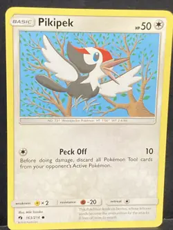 Pikipek Pokemon Sun & Moon Lost Thunder 163/214 TCG LP Rare - Image 2