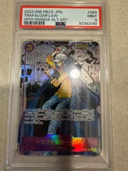 2023 One Piece Japanese Trafalgar Law Manga Art #OP05-069 PSA 9 - Image 1