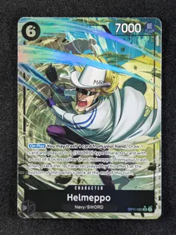 2025 One Piece HELMEPPO #OP11-092 A Fist of Divine Speed Alt Art Super Rare JPN - Image 1