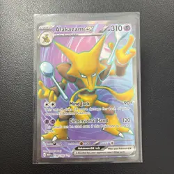 Pokemon 151 Alakazam EX TCG Full Art Ultra Rare Holo Card 188/165 - Image 1