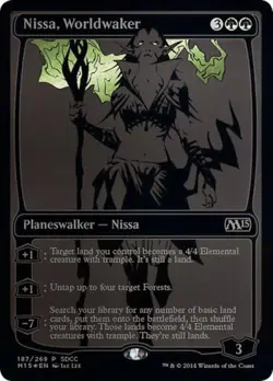 Nissa, Worldwaker (SDCC 2014 Exclusive) -Foil Light Play MTG Promos: Media - Image 1