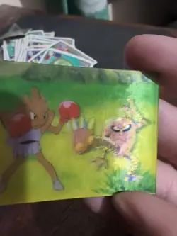 Hitmonchan Hitmonlee Japanese Lenticular 3D Card Meiji Nintendo Pokemon 8564 - Image 3