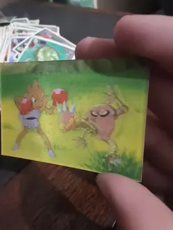 Hitmonchan Hitmonlee Japanese Lenticular 3D Card Meiji Nintendo Pokemon 8564 - Image 4