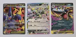 Pokemon Umbreon Ex, Mega Heracross Ex, Mega Sharpedo Ex Card Lot - Image 1