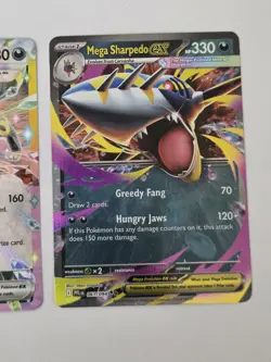 Pokemon Umbreon Ex, Mega Heracross Ex, Mega Sharpedo Ex Card Lot - Image 4