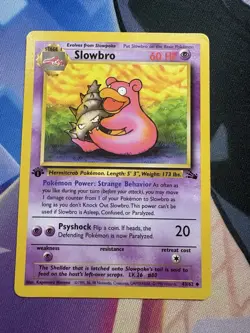 Slowbro 43/62 Non-Holo 1st Edition Fossil Set Vintage Pokemon TCG Card - Image 1