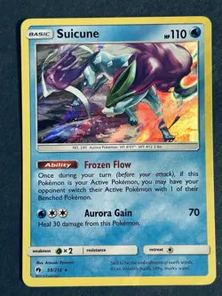 Suicune 59/214 Sm-Lost Thunder Holo Rare Pokemon Card NM - Image 2