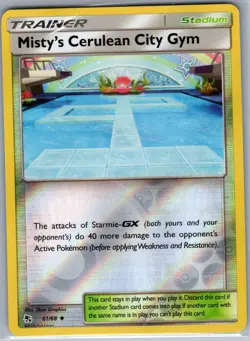 Misty's Cerulean City Gym 61/68 Reverse Holo Hidden Fates - Pokemon Card - NM - Image 1