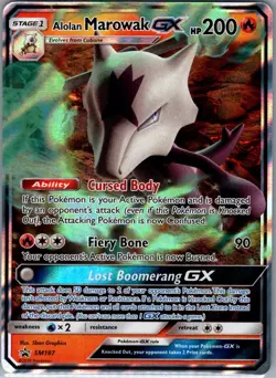 Alolan Marowak GX - SM187 SM Promos - Pokemon Card - NM - Image 1
