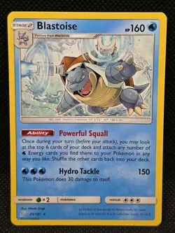 Blastoise 25/181 Team Up Rare Non-Holo 2019 Pokemon Card - Image 1