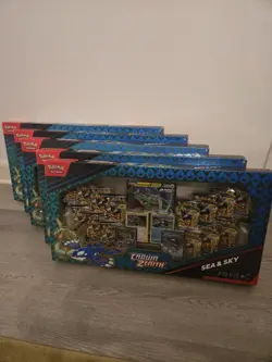 5 X Pokemon TCG: Crown Zenith Sea and Sky Premium Collection Box - Image 1