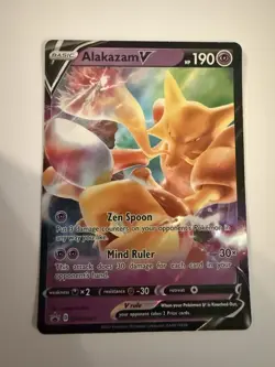 Pokemon Alakazam V 190 HP Promo Full Art Holo SWSH083 Sword & Shield - Image 1