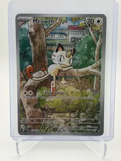 Meowth 106/94 Illustration Rare ME02: Phantasmal Flames Pokemon TCG NM - Image 1