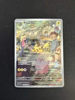 Pokemon Pikachu 173/165 Scarlet & Violet 151 Illustration Rare Holo Basic Card - Image 1