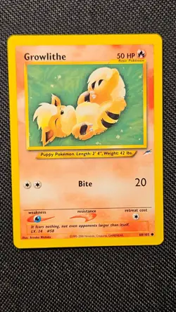 Pokemon TCG Growlithe Neo Destiny 68/105 Regular Unlimited Common-MP - Image 2