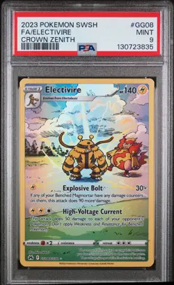 Electivire Pokemon Sword And Shield Crown Zenith GG08/GG70 PSA 9 - Image 1