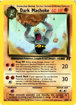 Pokemon TCG Team Rocket Dark Machoke 40/82 Uncommon Unlimited VLP - Image 1