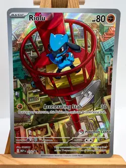 Pokemon Mega Evolutions - MEP010 Riolu - Pokemon Center Stamped Promo - NM/M - Image 1