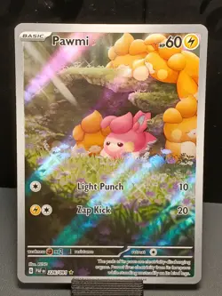 Pokemon TCG Paldean Fates #226 Pawmi Full Art Holo - Image 1