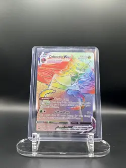 Orbeetle VMAX 186/185 Vivid Voltage Rainbow Holo Rare Pokemon TCG NM - Image 1