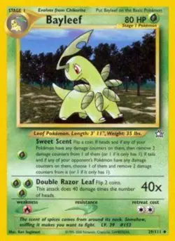 Pokemon - Bayleef - 29/111 - Uncommon - Unlimited Edition - Neo Genesis - NM - Image 1