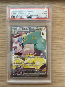 2025 POKEMON JTG SPECIAL ILLUSTRATION RARE #183 IONO'S BELLIBOLT EX PSA 9 - Image 1