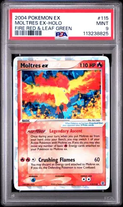 2004 POKEMON EX FIRE RED & LEAF GREEN #115 MOLTRES EX-HOLO PSA 9 - Image 1